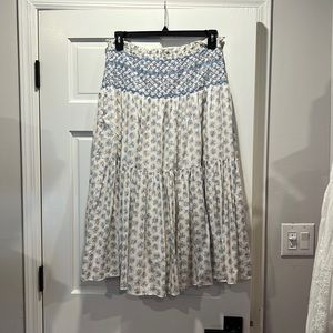 Love shack fancy midi skirt